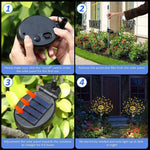 décoration extérieure solaire guirlande led pissenlit feu d'artifice multicolore festive jardin mariage