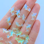 poissons résine colorés transparents violet bleu jaune rose 8x15mm figurines scrapbook nail art decoration