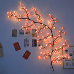 guirlande lumineuse fleurs amovibles rose branches décoratives intérieur vacances romantique floral zen
