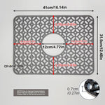 tapis cuisine silicone perforé moderne noir 200°C résistant 46.2cm 31.7cm