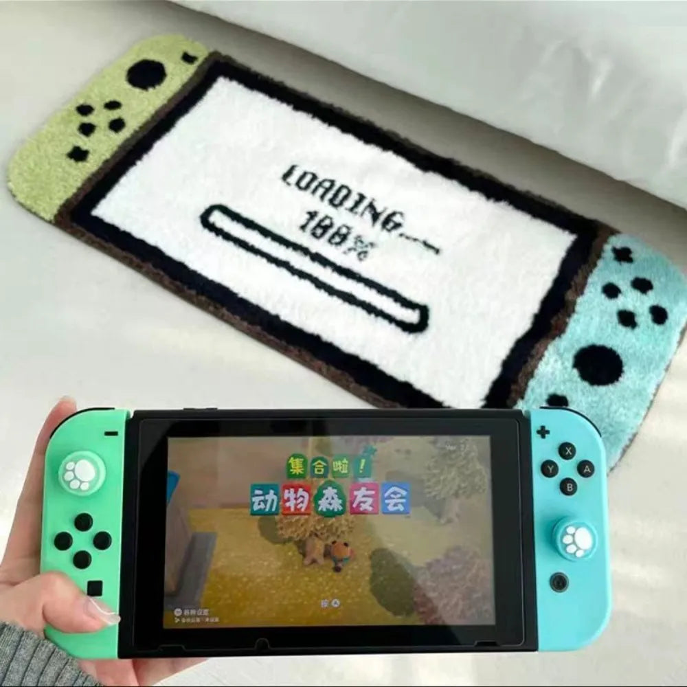 tapis jeu vidéo motif manette bienvenue loading créatif salon chambre imperméable résistant