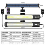 lampe solaire capteur mouvement camping extérieure murale étanche contemporaine jardin sécurité patio led rechargeable