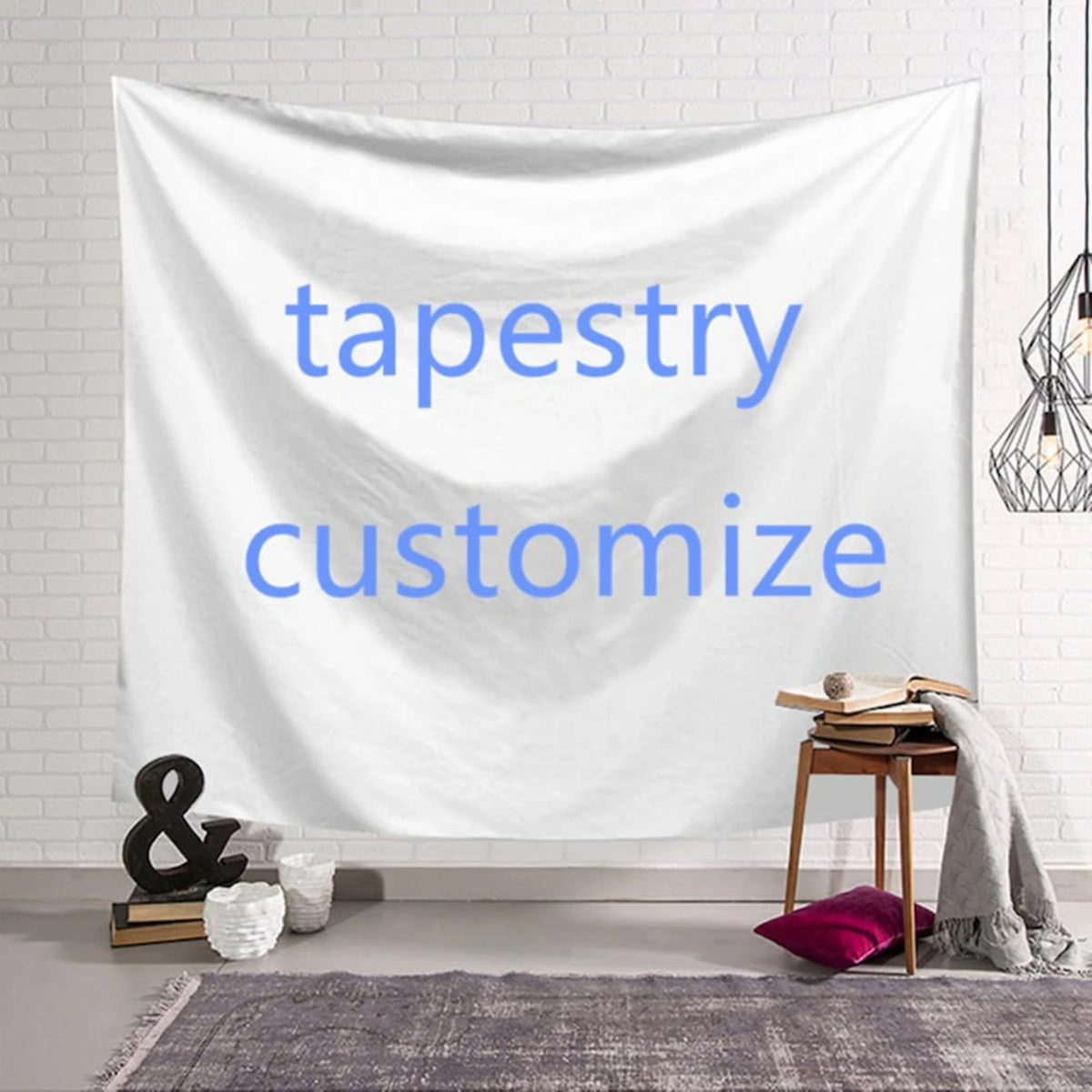 tapisserie personnalisable moderne blanche texturée intérieure décoration murale grande taille lavable machine
