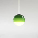 suspension lumineuse moderne câble suspendu gradient couleur vert bleu blanc