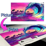 tapis souris personnalisable noir texture ligne moderne adhésif gaming non glissant 3mm