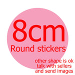 sticker personnalisable adhésif transparent moderne logo fruit flocon neige textes différentes couleurs jaune rose
