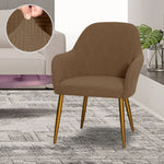 fauteuil moderne marron clair tissu élastique motifs géométriques simple accueil chaise banquet lavable