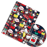 serviettes toilette hello kitty fruits rose noir blanc cartoon