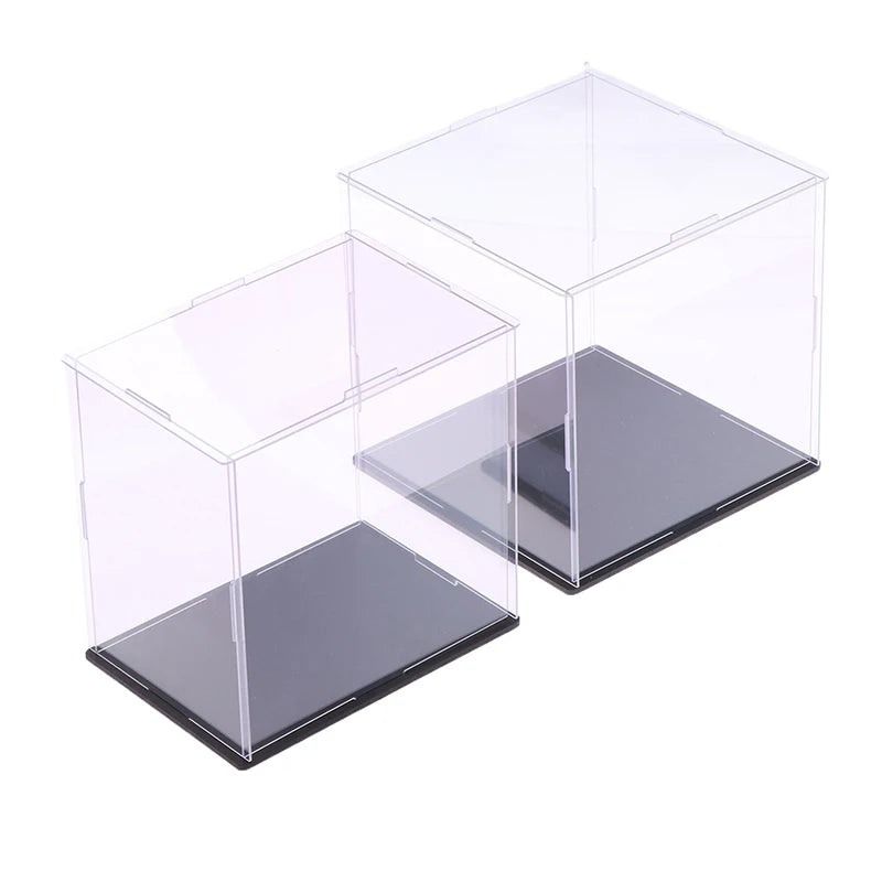 boîte rangement transparente acrylique vitrine protection poussière jouets objets collection moderne