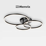 plafonnier led rond moderne luminaires salon chambre blanc noir épuré lumière dimmable