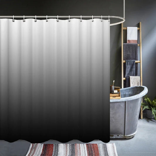 Rideau de douche imperméable pour baignoire d’angle design minimaliste