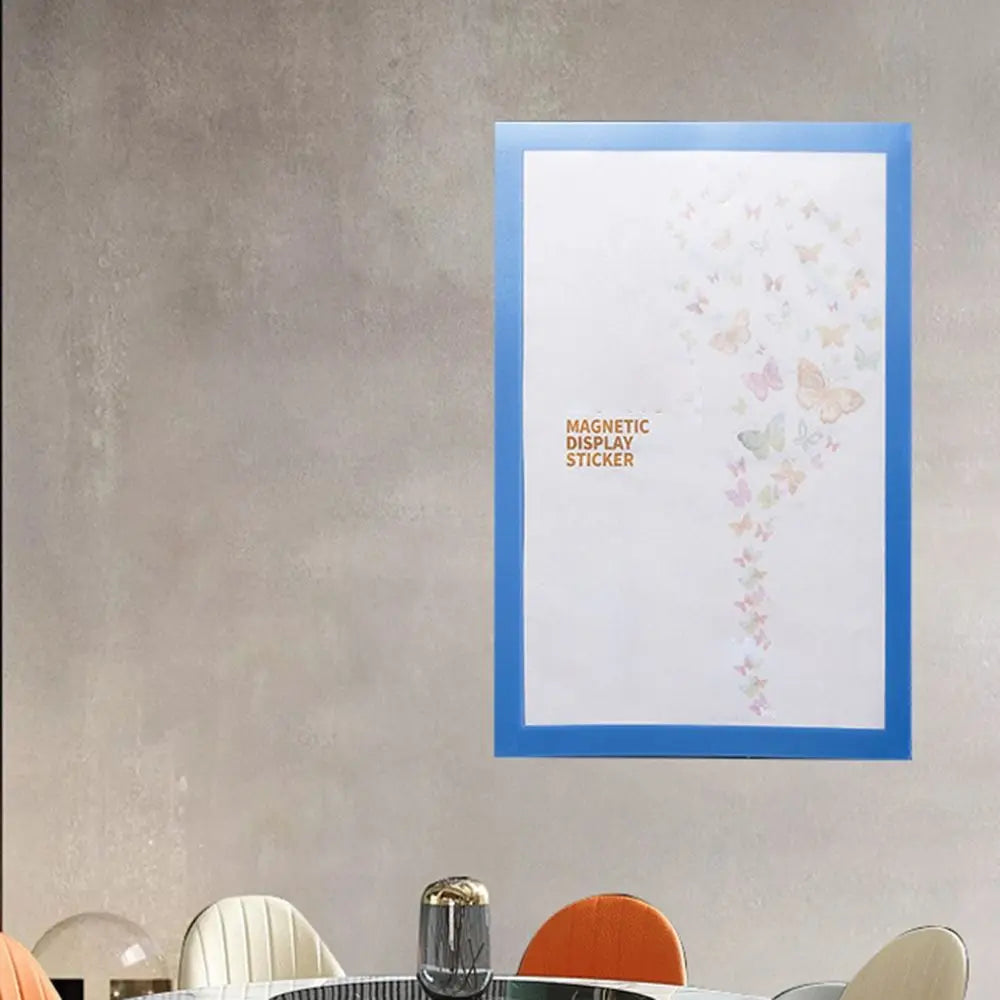 cadre magnétique présentation adhésif doux A4 A3 couleur jaune blanc rouge noir papier motifs