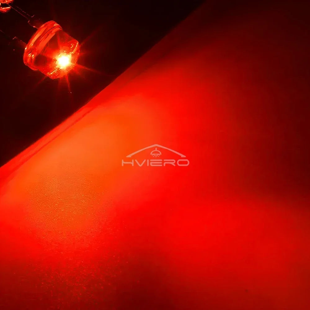 diodes led coniques blanc rouge vert jaune bleu warm 8mm sans fixation transparentes