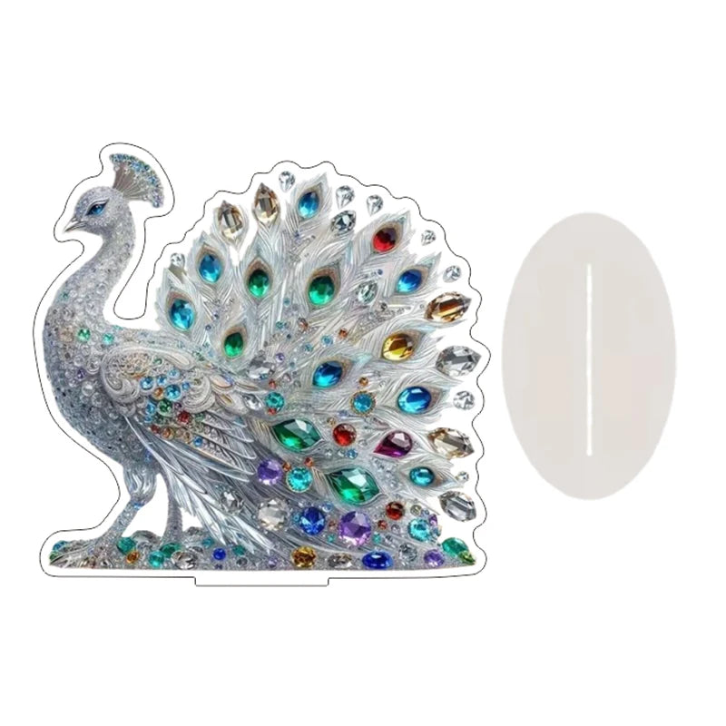 figurines decoratives animaux elements religieux luxueux base transparente effet scintillant motifs floraux