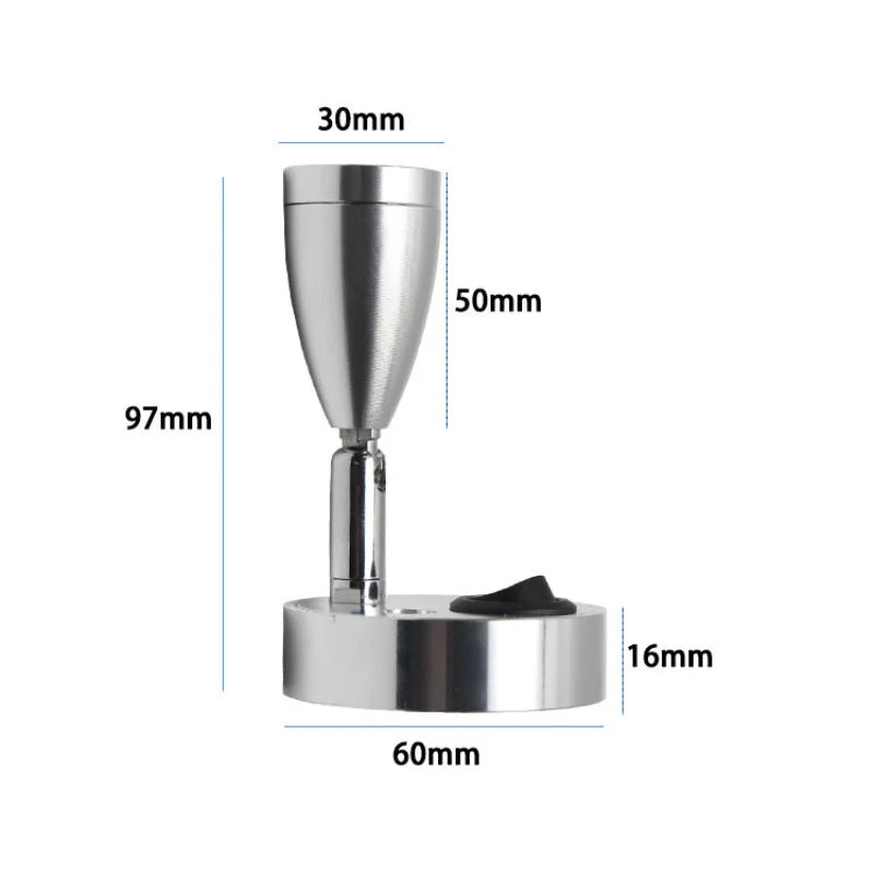 lampe led lecture argent verte fixation murale bras flexible moderne minimaliste usb rechargeable camping