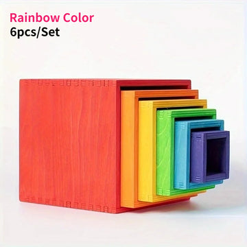 organisateur jouets empilable bois respectueux environnement multicolore moderne minimaliste ludique