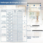 rallonges tringles rideau noires réglables fenêtres petites facile quincaillerie décoration moderneintérieur