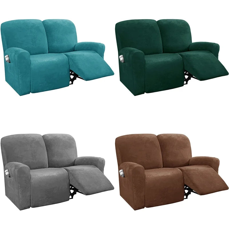 housses canapé relax velours machine lavable moderne rose clair gris bleu marron vert foncé