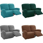 housses canapé relax velours machine lavable moderne rose clair gris bleu marron vert foncé