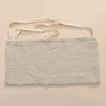 sac rangement lit bébé coton coeurs dorés gris simple double poche fixation ruban