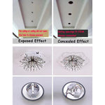 lampe moderne transparente fleurs dorées élégante invisible led chambre salon