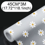 tapis rangement fleuri gris clair blanc jaune moderne anti moisissure tiroir armoire légèrement rugueux