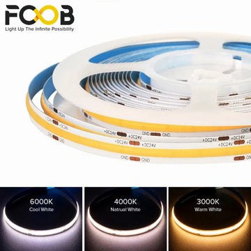 ruban led 320 leds 6000k 4000k 3000k 12v 24v blanc moderne flexible haute densité