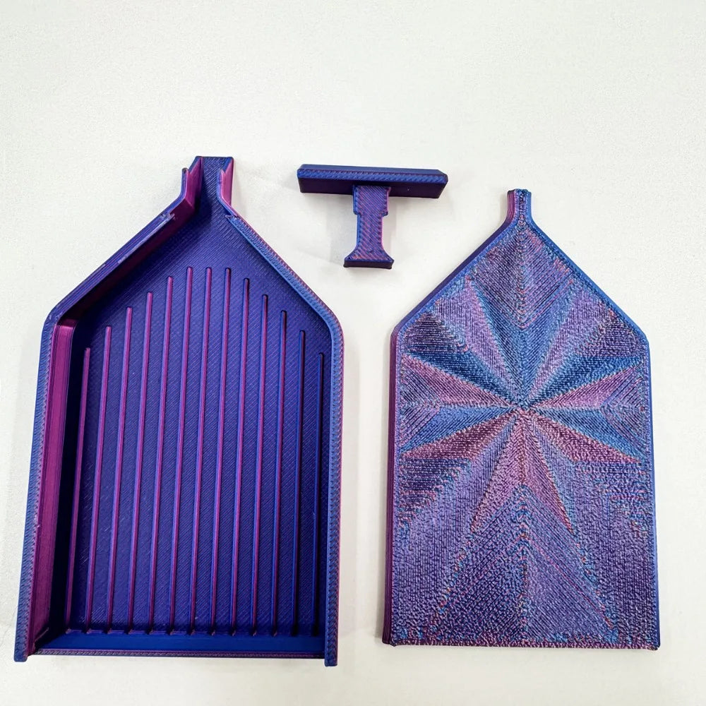 porte clés moderne violet bleu vert rose gris rayures géométriques