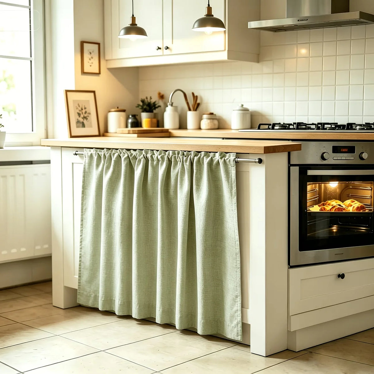 rideau classique vert clair tissu petits points opacité 70cm 100cm 130cm 145cm 18inch 24inch
