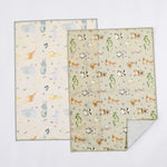 tapis bébé animaux mignons oiseaux lapins koalas 70cm 50cm polyester beige clair imperméable réutilisable