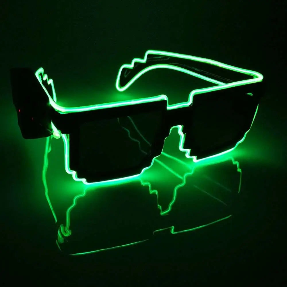 lunettes soleil vert rouge violet jaune bleu pixel art modernes écouteurs festives anniversaire halloween