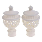 pommes rideau blanc argent rouge doré noir ajourées motifs floraux élégant classique