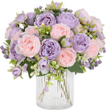 bouquet fleurs artificielles roses pivoines decoration maison mariage anniversaire baby shower intérieur
