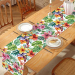 nappe table fête tropicale fleurs feuilles modernes couleurs vives opaque enfants anniversaire