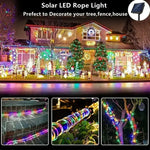 guirlande lumineuse solaire multicolore extérieure moderne 5m 10m jardin