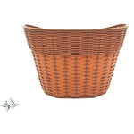 panier avant vélo tressé brun clair orange rustique vintage étanche facile détachable adultes