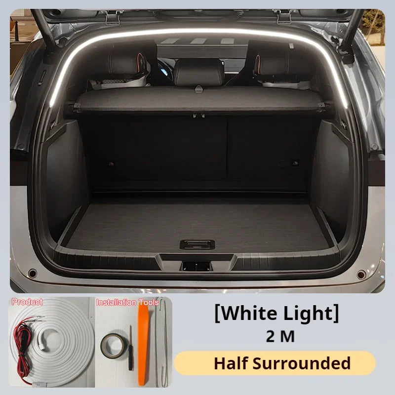 ruban lumineux blanc moderne ambiant intérieur voiture décoration LED 2m 4m lumière chaude
