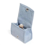 boîtes bijoux velours vert bleu rose classiques boutons pression anneaux voyage maison