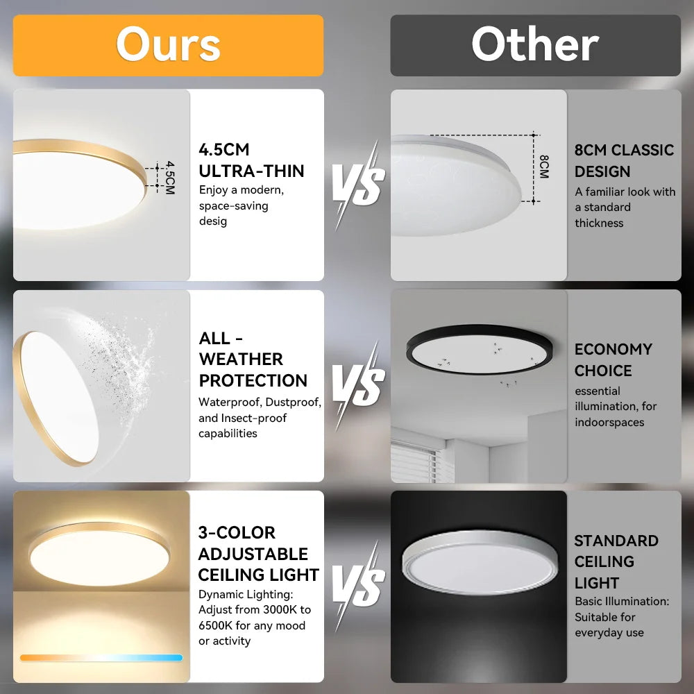 lampe led moderne noir or 220v 30w 40w 50w(toucher) 180265v