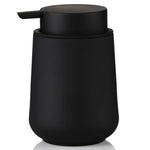 distributeur savon liquide noir mat moderne minimaliste plastique opaque rechargeable salle bain cuisine