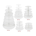 support cupcakes transparent moderne niveaux vis verticales grille 4mm epaisseur acrylique respectueux environnement