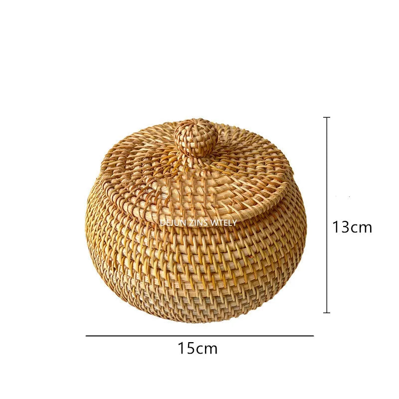 paniers rangement osier tissé naturel couvercle réutilisable respectueux environnement traditionnel artisanal