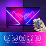 ruban led flexible noir 30 leds mètre télécommande adhésif moderne chambreRGBOptimal