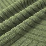 couverture chaise moderne vert olive rayures horizontales élasthanne polyester salle manger fauteuil