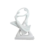 figurines humaines enlacées noir blanc sculpture résine moderne minimaliste