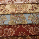 tissu polyester floral brocart beige marron bleu clair classique élégant hautement absorbant opaque mètre