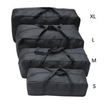 sac transport oxford noir pratique robuste réutilisable bandes velcro poignées fermeture glissière