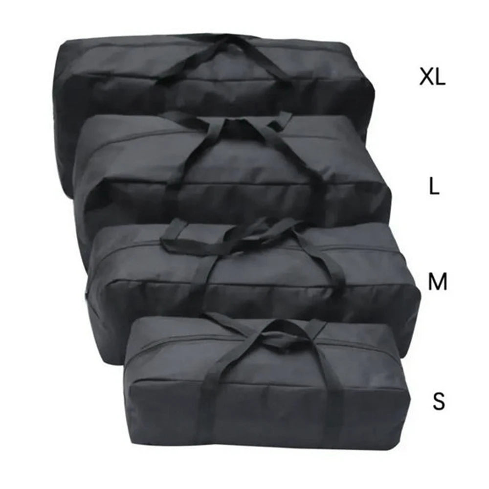 sac transport oxford noir pratique robuste réutilisable bandes velcro poignées fermeture glissière