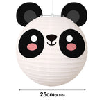 lanternes papier animaux dessin animé ours tigre panda cochon enfant carte blanche opaque suspendues