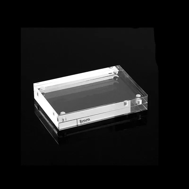 cadre photo rectangulaire transparent acrylique moderne décoration maison fixation